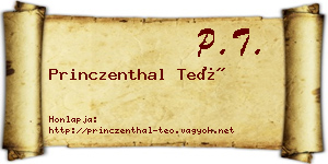 Princzenthal Teó névjegykártya